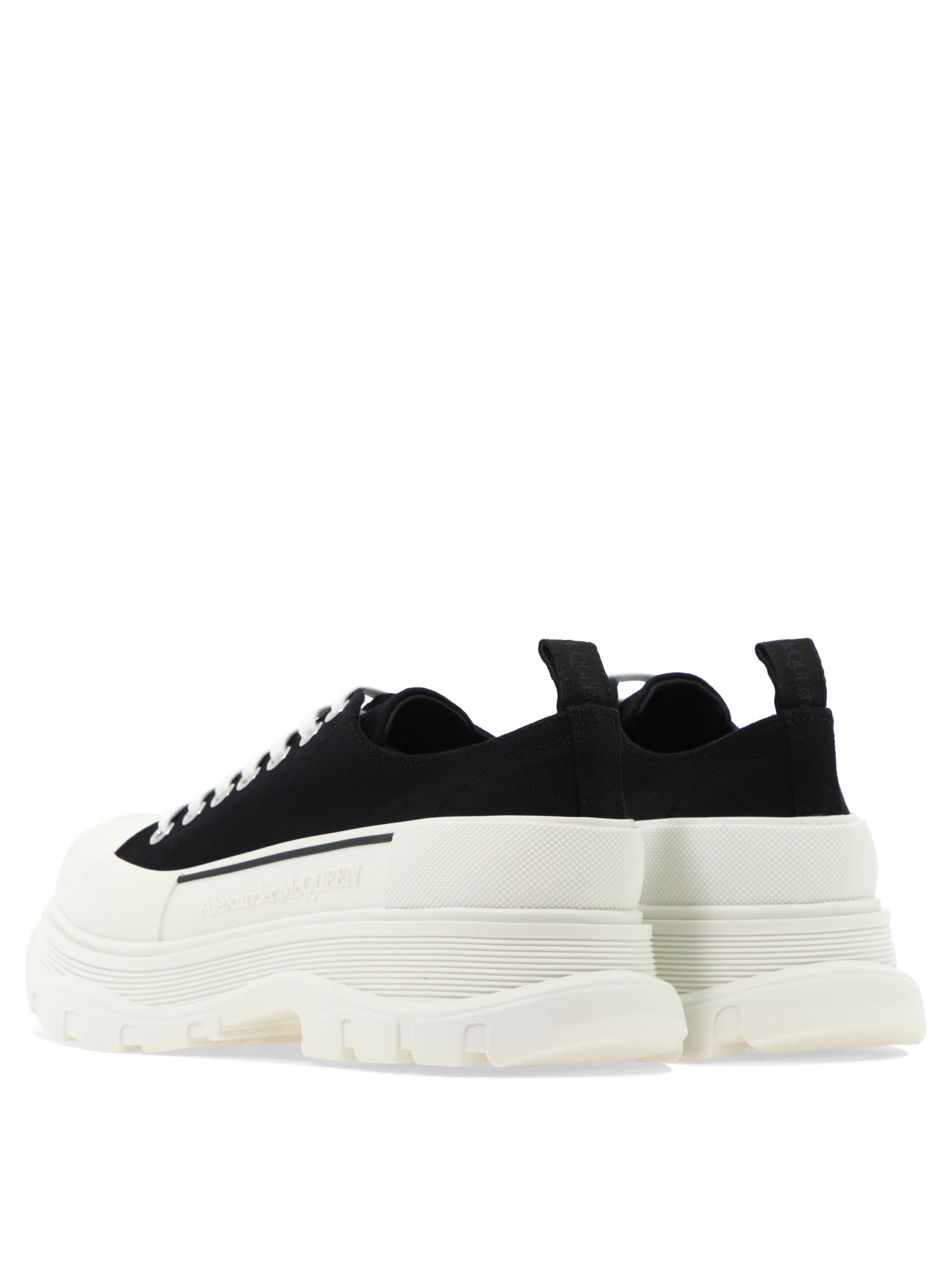 ALEXANDER MCQUEEN Black   Tread Slick sneakers